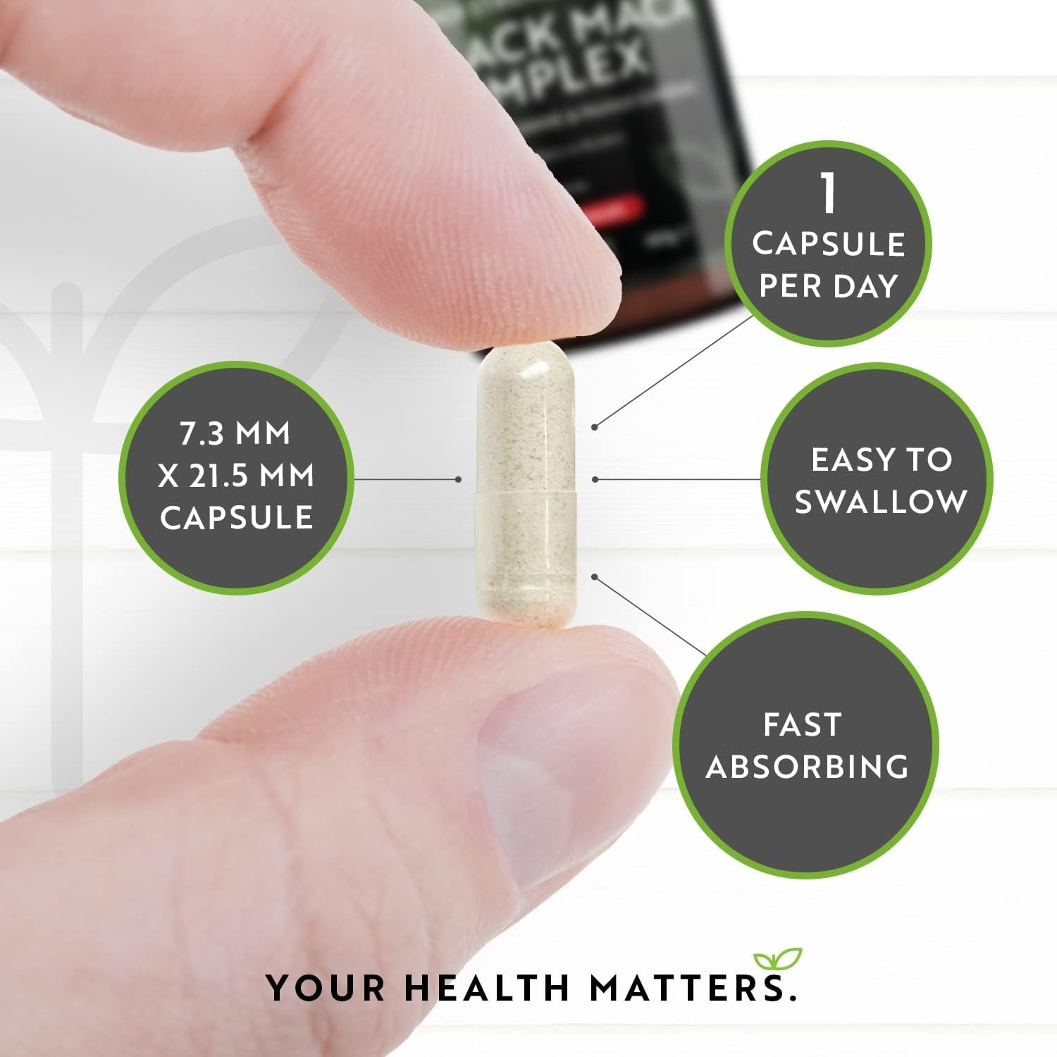 Maca Root Capsules 5000Mg (High Strength) – 180 Vegan Black (6 Month Supply) Not Tablets 100% Peruvian with L-Arginine, Panax Ginseng & Pepper Made in UK by