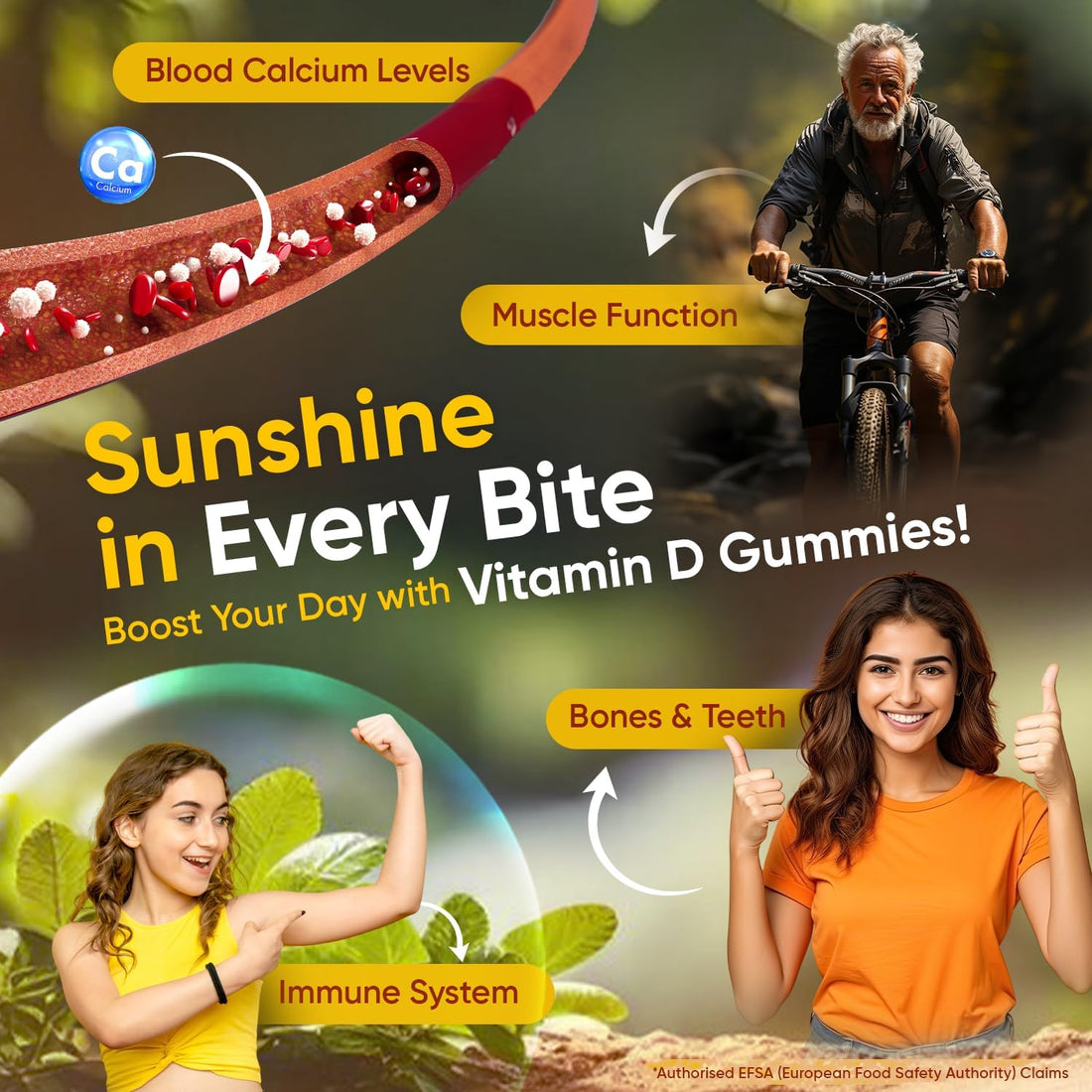 Vitamin D Gummies Adults 4000IU - Sugar-Free - 4 Months Supply - Natural Lemon Flavour - 120 Chewable Vitamin D3 Gummies - Vegetarian Friendly - High Strength Vitamin D Supplement - GMO & Gluten Free