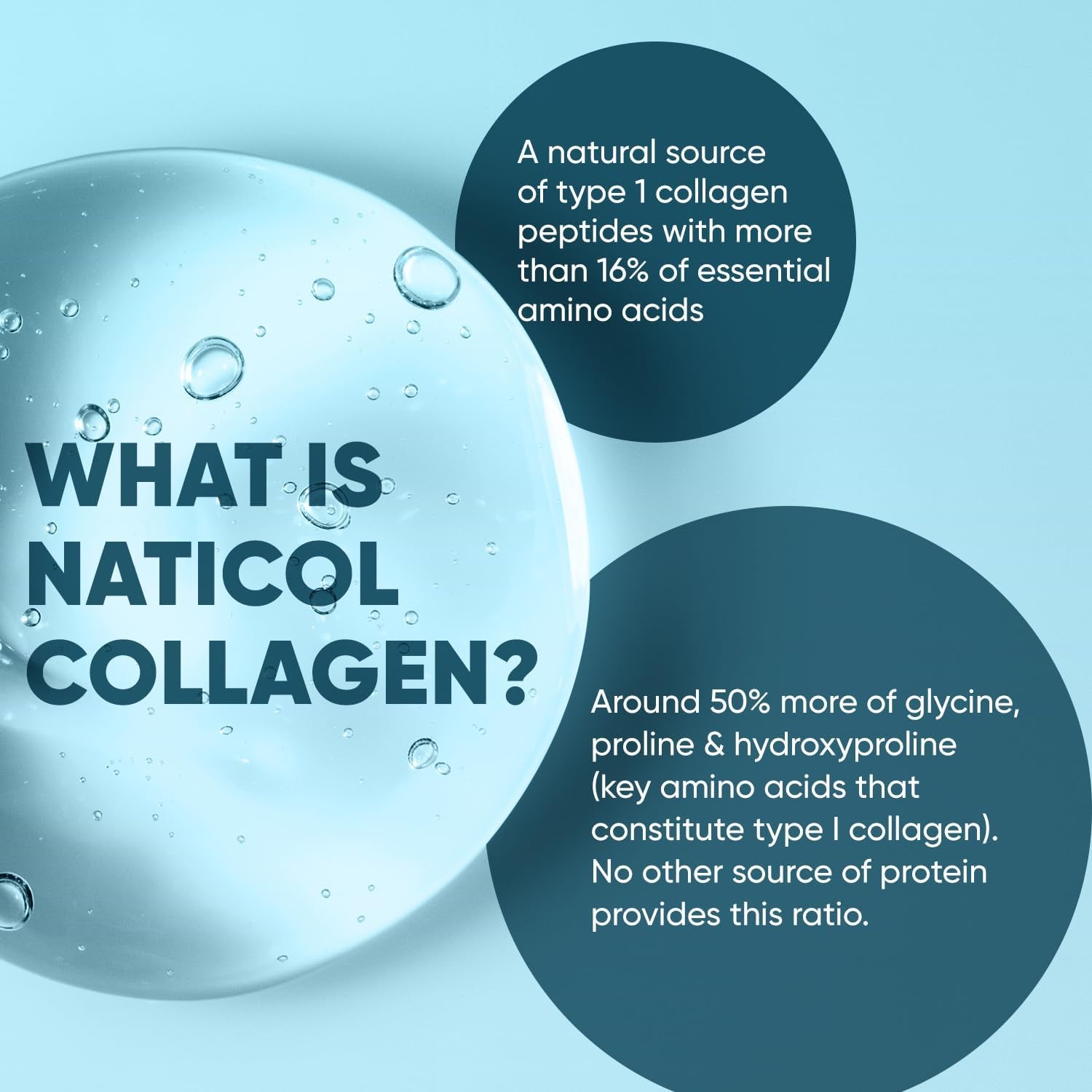 Marine Collagen Capsules 1455Mg - 120 Capsules - Naticol Type 1 Collagen Supplements for Women & Men - Hydrolysed Marine Collagen Peptides Complex with Hyaluronic Acid, Vitamin C, Zinc & Coq10