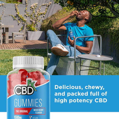 1500Mg CBD High Strength Vegan Mixed Berry Gummies 25Mg CBD per Gummy 60X Bottle (30 Days) - CBD Vegan Gummies, Gluten Free, Non-Gmo, All Natural &amp; No THC