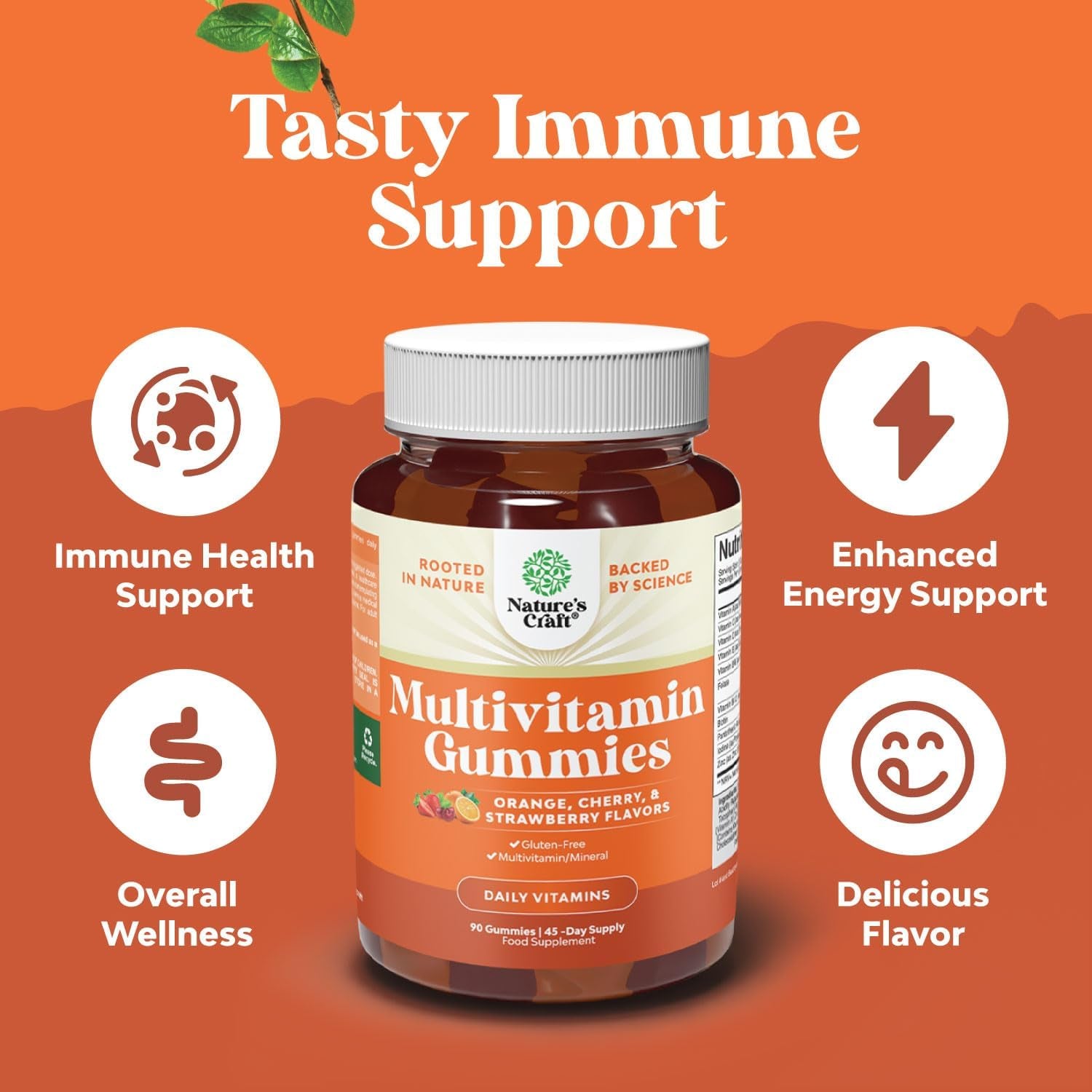 Potent Daily Multivitamin Gummies for Adults - Wellness Blend of Vitamin D a C E B12 Zinc and Biotin - Adult Vitamin Gummy for Energy and Immunity - Non-Gmo Gluten Free and Halal Gummies - 90 Gummies