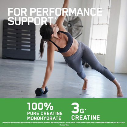 Micronised Creatine Powder, 100% Pure Creatine Monohydrate Powder for Performance and Muscle Power, Unflavoured Shake, 186 Servings, 634 G