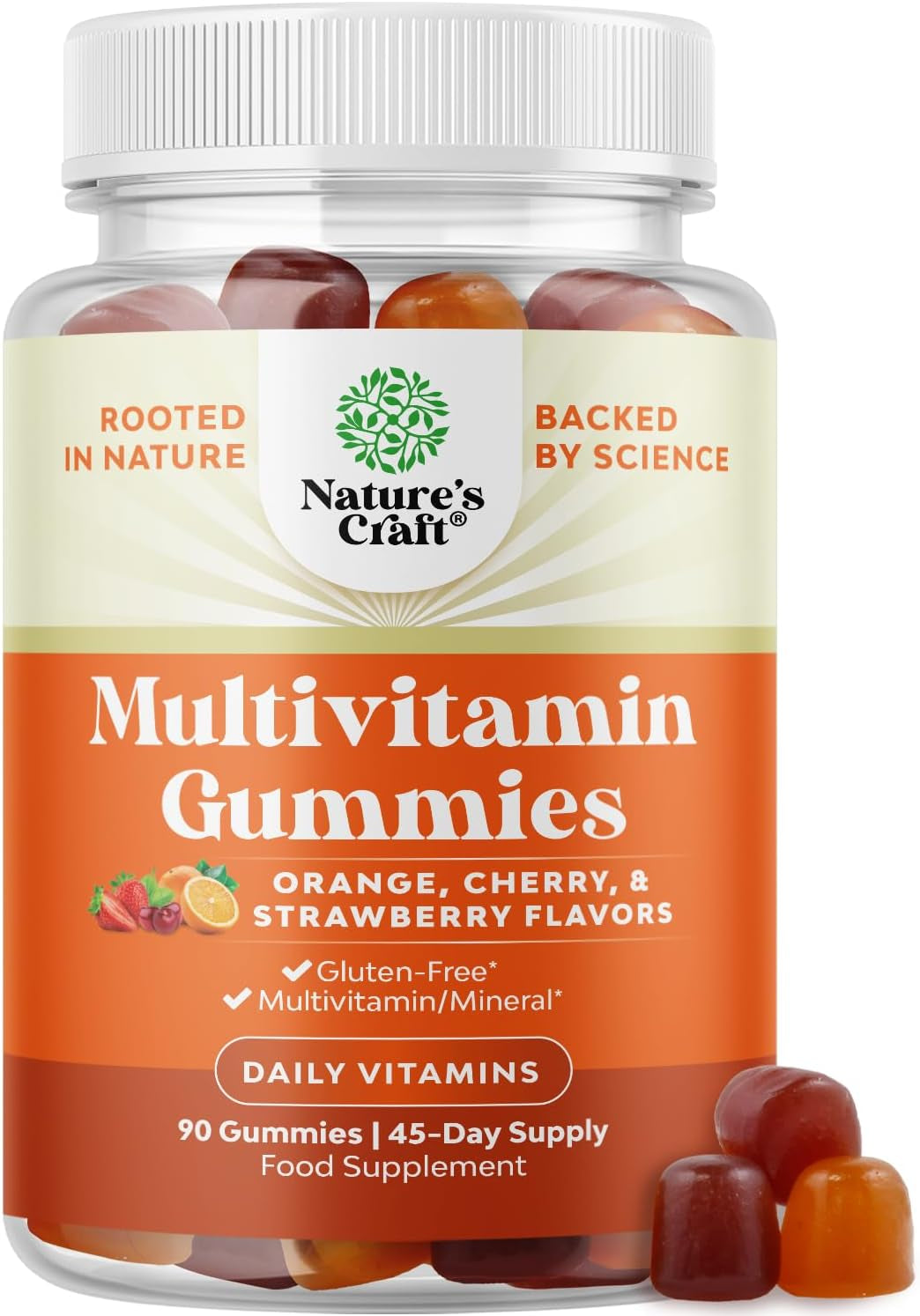 Potent Daily Multivitamin Gummies for Adults - Wellness Blend of Vitamin D a C E B12 Zinc and Biotin - Adult Vitamin Gummy for Energy and Immunity - Non-Gmo Gluten Free and Halal Gummies - 90 Gummies