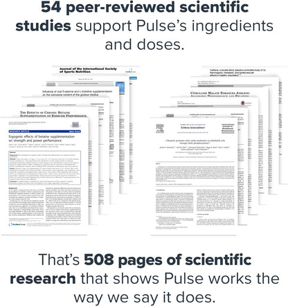 Pulse Pre Workout Supplement - All Natural Nitric Oxide Preworkout Drink to Boost Energy, Creatine Free, Naturally Sweetened, Beta Alanine, Citrulline, (Fruit Punch)