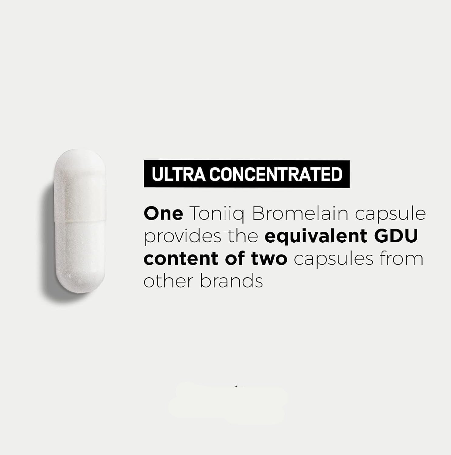 Ultra High Strength Non-Gmo Bromelain Capsules - 3600 Gdu/Gram - Highly Concentrated and Bioavailable - 500Mg Formula - 120 Veggie Capsules