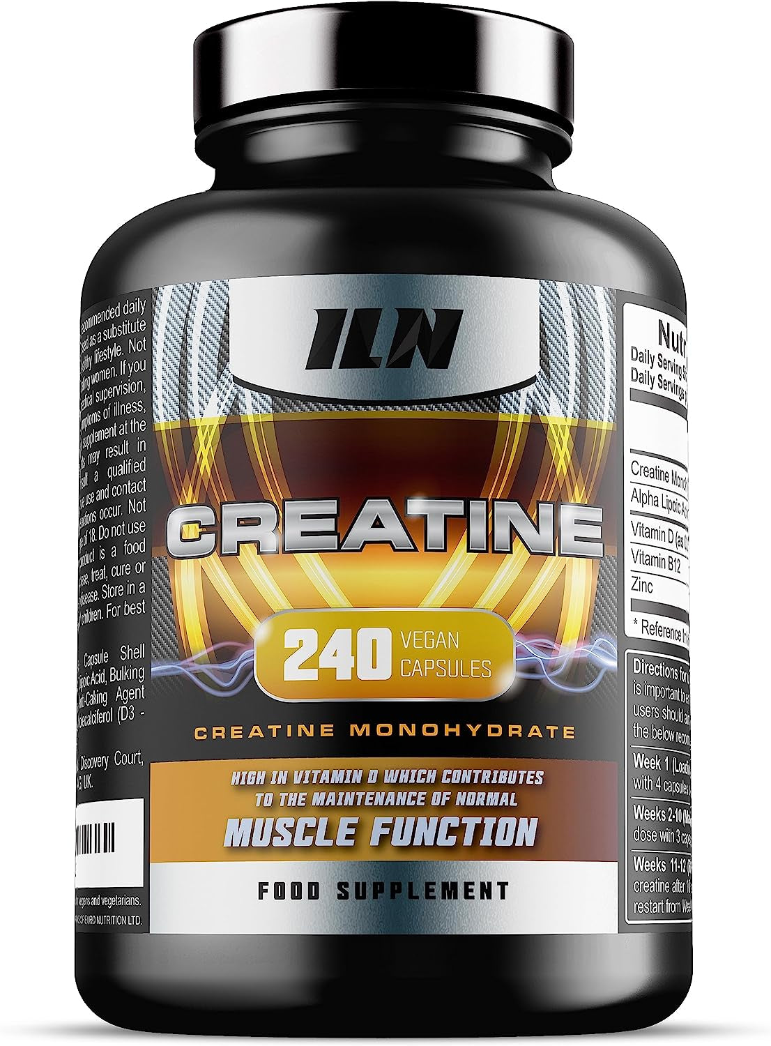 Creatine Capsules - 4,200Mg per Serving X 40 Servings - Creatine Monohydrate Enhanced with ALA - Creatine Tablets Suitable for Men and Women (240 Capsules)