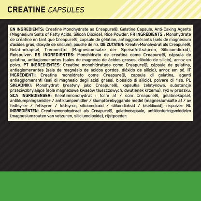 Creatine Capsules with 2500 Mg of Unflavoured Creatine Monohydrate per Serving, Creatine Food Supplement Capsules to Support Performance, 100 Servings, 200 Capsules