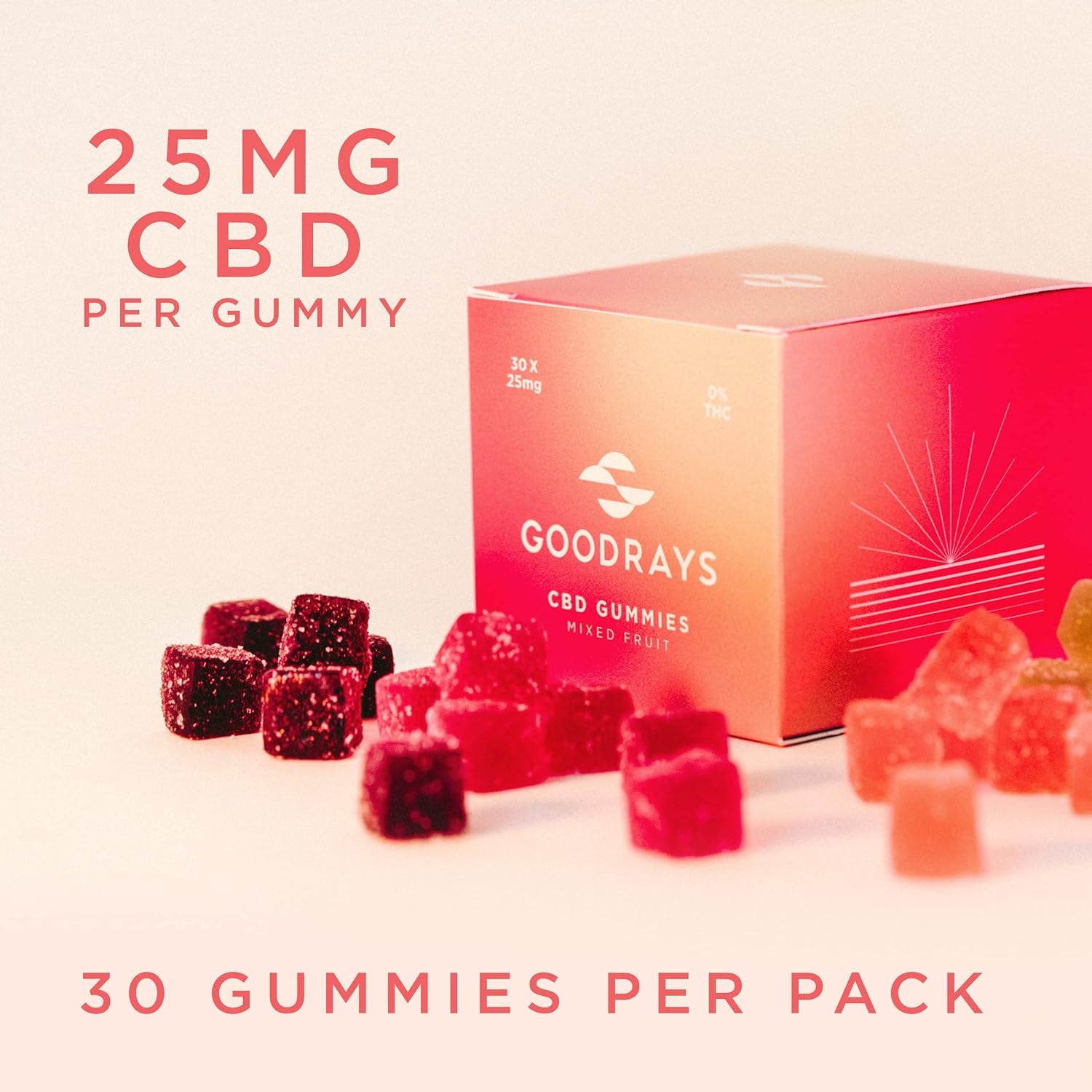 - CBD Gummies - High Strength 30 X 25Mg Mixed Fruits CBD Edibles - Reduce Stress, Calm Anxiety, Unwind, Improve Sleep