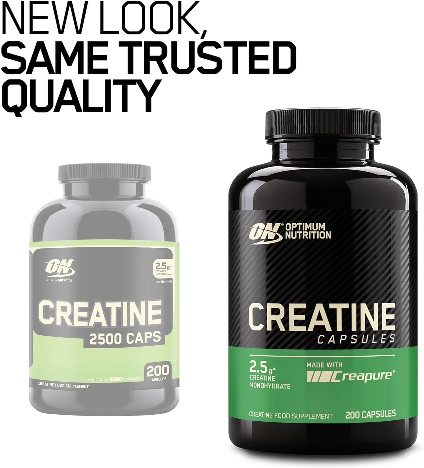 Creatine Capsules with 2500 Mg of Unflavoured Creatine Monohydrate per Serving, Creatine Food Supplement Capsules to Support Performance, 100 Servings, 200 Capsules